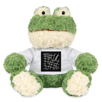 Geometrischer Stadtplan mit Linie - MiniFeet® Frosch Torge - Weiß - Vorne