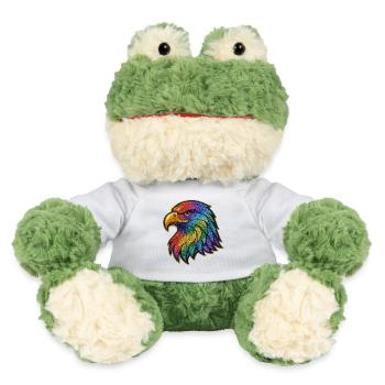 Rainbow Eagle Head Patch - MiniFeet® Frog Torge - white - Front