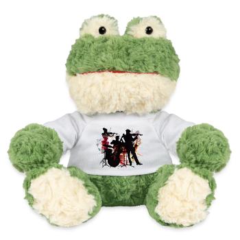 Bandensilhouette Farbexplosion - MiniFeet® Frosch Torge - Weiß - Vorne