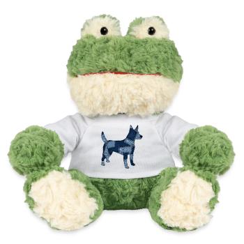 Chien en patchwork en denim - Grenouille Torge MiniFeet® - blanc - Devant
