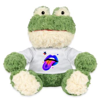 Neon Rainbow Lip Art - MiniFeet® Frog Torge - white - Front