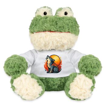 Wolf howling - MiniFeet® Frog Torge - white - Front