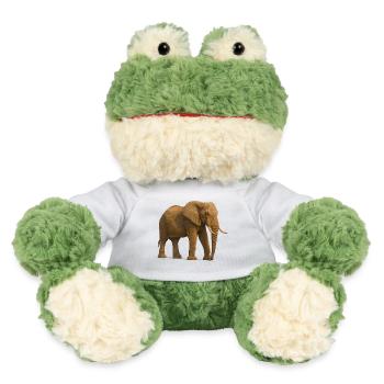 Elephant in natural tones - MiniFeet® Frog Torge - white - Front