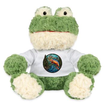 Rainbow Trout – Colourful Angler & Nature Motif - MiniFeet® Frog Torge - white - Front