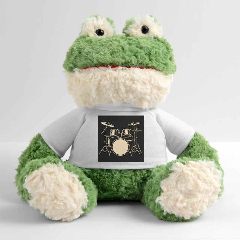 Black Silver Drumset Illustration MiniFeet® Frog Torge