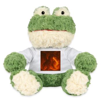 Dragon de feu dans des flammes incandescentes - Grenouille Torge MiniFeet® - blanc - Devant