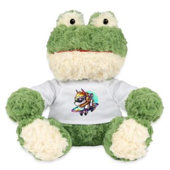 Chien de l’espace sur un hoverboard - Grenouille Torge MiniFeet® - blanc - Devant