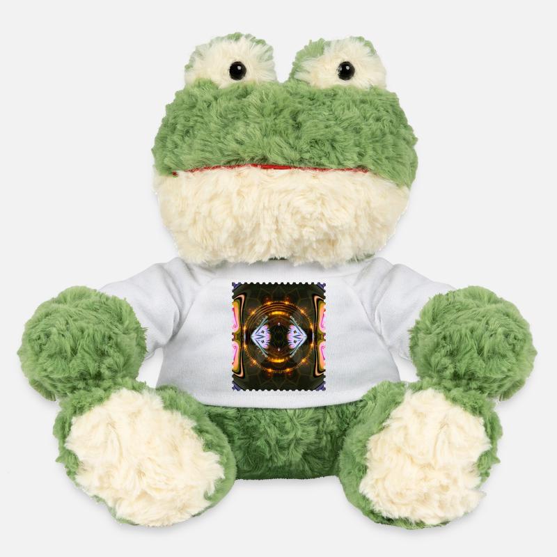 Fiery Kaleidoscope Mandala - MiniFeet® Frog Torge - white