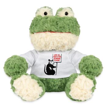 Rat with protest sign - MiniFeet® Frog Torge - white - Front