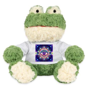 Auge im farbigen Mandala - MiniFeet® Frosch Torge - Weiß - Vorne