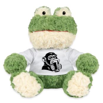 Lässiger Affe mit Getränk - MiniFeet® Frosch Torge - Weiß - Vorne