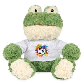 Ballon de football aquarelle - Grenouille Torge MiniFeet® - blanc - Devant