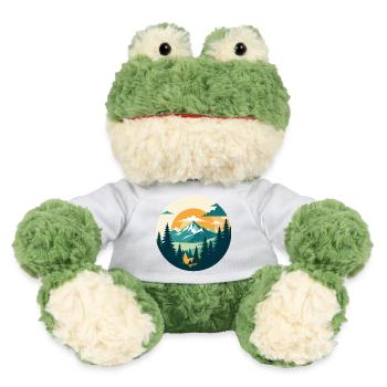 Mountains Mountain Forest High Mountain Hiking Circle Motif - MiniFeet® Frog Torge - white - Front