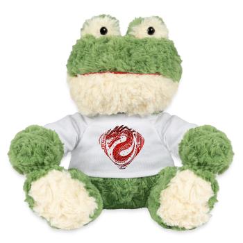 Roter Yin-Yang-Wirbel - MiniFeet® Frosch Torge - Weiß - Vorne