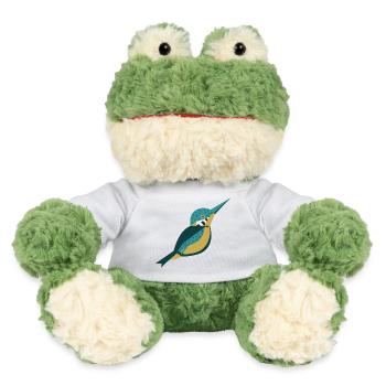 Geometrischer Eisvogel mit Punkten L-Blau - MiniFeet® Frosch Torge - Weiß - Vorne