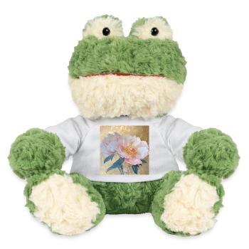 Goden Elegante Rosa Pfingstrose Blumen - MiniFeet® Frosch Torge - Weiß - Vorne