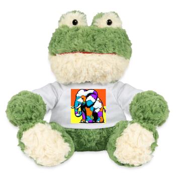 Éléphant avec Nuage et Nuages - Grenouille Torge MiniFeet® - blanc - Devant