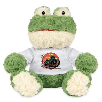 Sport-Moto-Motor in Blautönen und fährt schnell bei Sonnenuntergang - MiniFeet® Frosch Torge - Weiß - Vorne