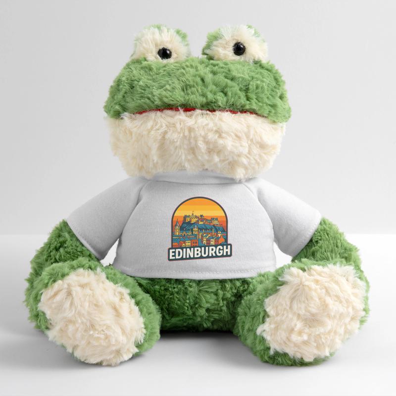 Conception rétro du château du coucher de soleil Édimbourg Skyline Grenouille Torge MiniFeet®