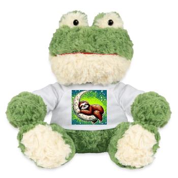 Faultier schläft auf dem Mond - MiniFeet® Frosch Torge - Weiß - Vorne