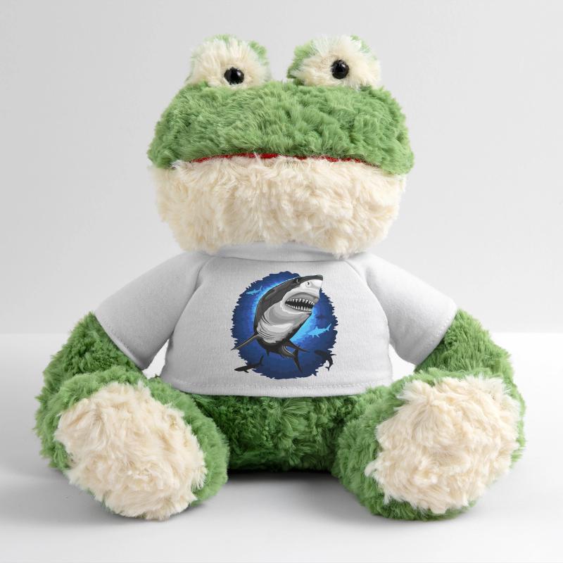 Shark Attack jaws on Deep Blue Ocean MiniFeet® Frog Torge