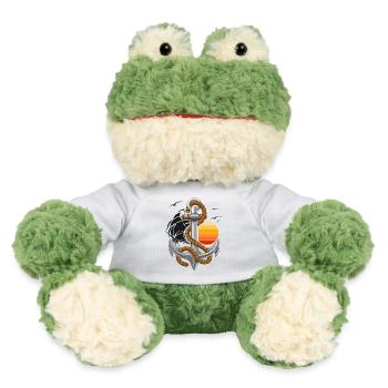 Ancre nautique avec navire et coucher de soleil - Grenouille Torge MiniFeet® - blanc - Devant