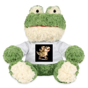 Mom T-Rex Playing With Her Baby - MiniFeet® Frog Torge - white - Front