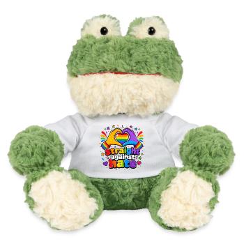 Straight Against Hate Rainbow Pride Equality - MiniFeet® Frog Torge - white - Front