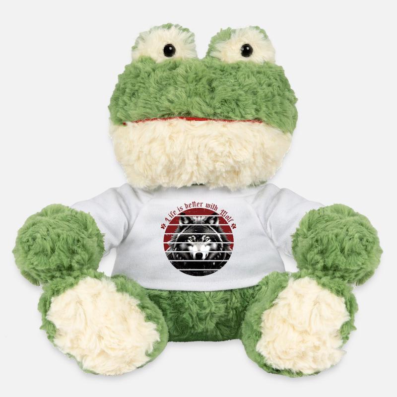 Das Leben ist besser mit Wolf - MiniFeet® Frosch Torge - Weiß