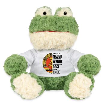 Ossi bis zum Ende - DDR Spruch - MiniFeet® Frosch Torge - Weiß - Vorne