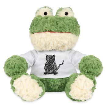 Cat Scribble Drawing Animal Gift - MiniFeet® Frog Torge - white - Front