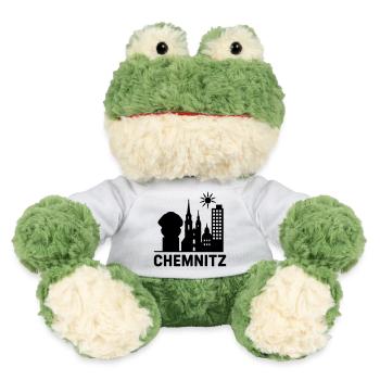 Chemnitz Landmark Silhouette - MiniFeet® Frog Torge - white - Front