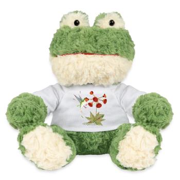 Colibri rencontre la fleur de la cloche d’aspiration - motif amusant - Grenouille Torge MiniFeet® - blanc - Devant