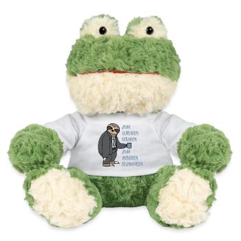 Faultier Zum Schlafen Geboren Arbeiten Gezwungen - MiniFeet® Frosch Torge - Weiß - Vorne