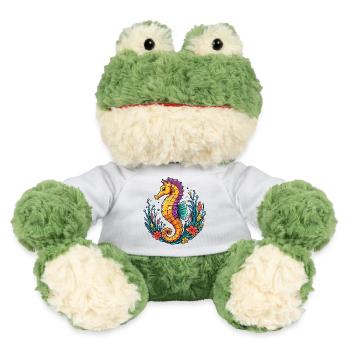Hübsches dekoratives Seepferdchen - MiniFeet® Frosch Torge - Weiß - Vorne