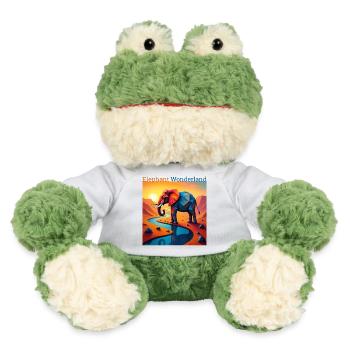 Geometrisches Elefanten-Wunderland - MiniFeet® Frosch Torge - Weiß - Vorne