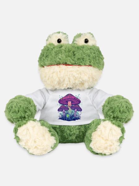 Lila Psychedelische Pilze - MiniFeet® Frosch Torge - Weiß