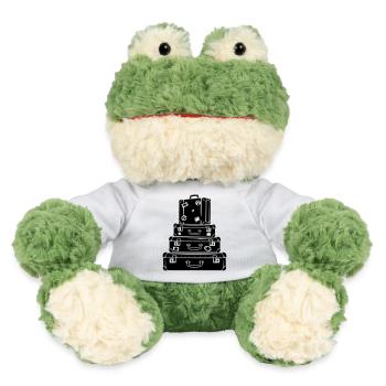 Koffer Stapel Vintage Reise - MiniFeet® Frosch Torge - Weiß - Vorne