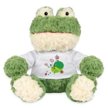 Blume mit Marienkäfer - MiniFeet® Frosch Torge - Weiß - Vorne