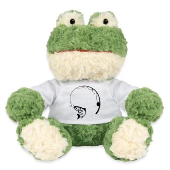 Hooked on Fishing Circle Design - MiniFeet® Frog Torge - white - Front