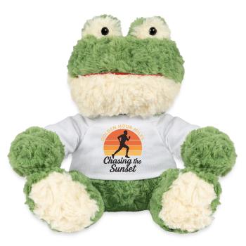 Retro Running T-Shirt for Runners & Fitness Fans - MiniFeet® Frog Torge - white - Front