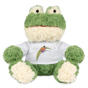 Colorful Insect on Leaf – Cute Nature Motif - MiniFeet® Frog Torge - white - Front