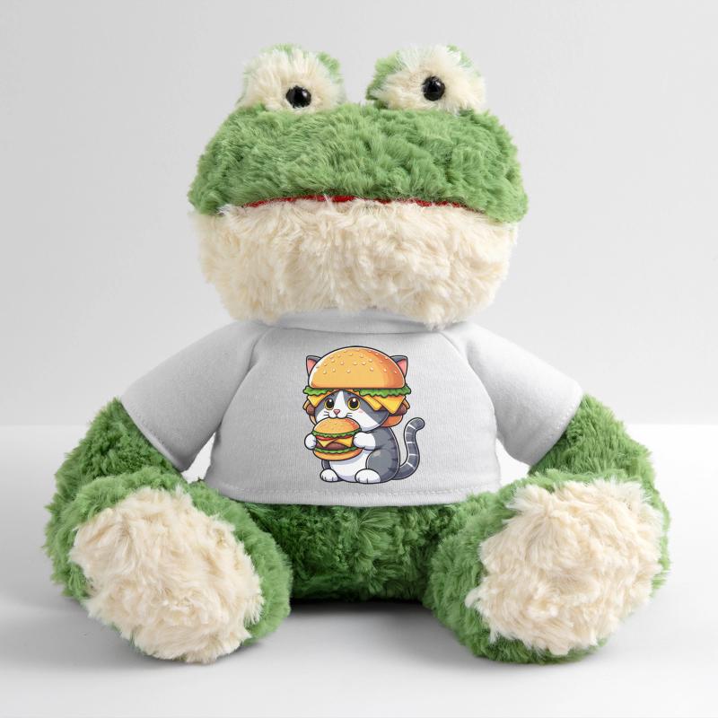Drôle de chat hamburger cheeseburger dessin animé rapide Grenouille Torge MiniFeet®