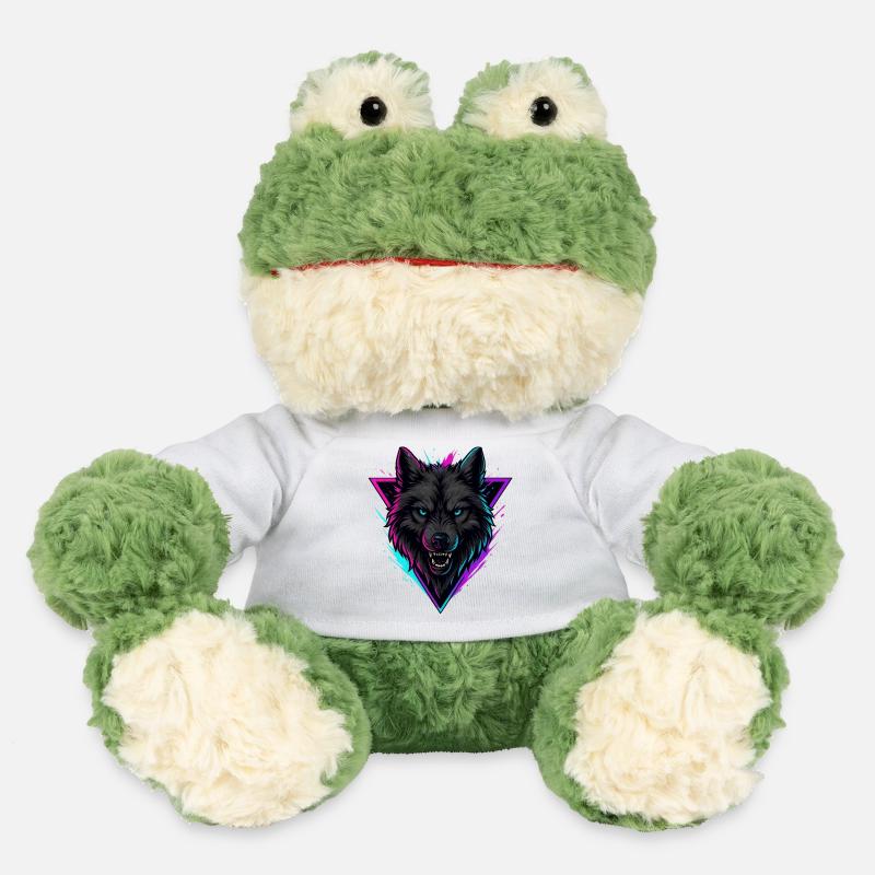 Neon Wolf in Violet Pink Triangle - MiniFeet® Frog Torge - white