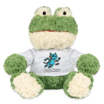 Blauer Roboterkater Beep Meow - MiniFeet® Frosch Torge - Weiß - Vorne