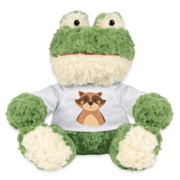 Cuddly raccoon illustration - MiniFeet® Frog Torge - white - Front