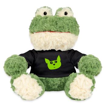 Confused cat looking curious funny grimace - MiniFeet® Frog Torge - black - Front