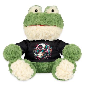 Singe cool avec des lunettes de soleil et des beats - Grenouille Torge MiniFeet® - noir - Devant