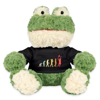 Tennis Evolution Retro-Geschenk für Tennisspieler - MiniFeet® Frosch Torge - Schwarz - Vorne