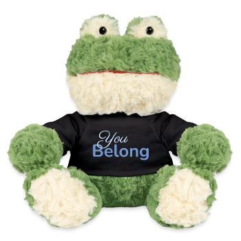 You Belong Typografie Design minimalistisch - MiniFeet® Frosch Torge - Schwarz - Vorne